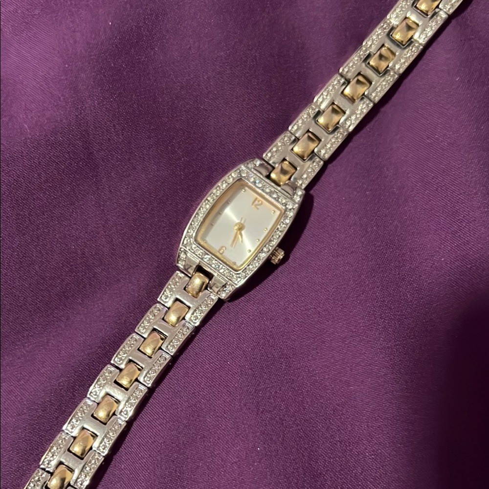 George Silver and Gold Art Deco Watch